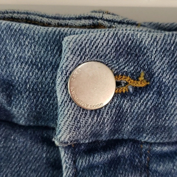 Good American x Zara High Rise Skinny Jeans Medium Wash Women's 30W/62 Distress - Picture 8 of 16